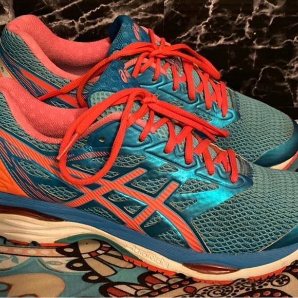 ASICS Women's Blue and orange Running Shoes - Picture 1 of 4